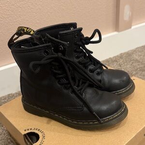 Dr. Martens Black Kids Boots